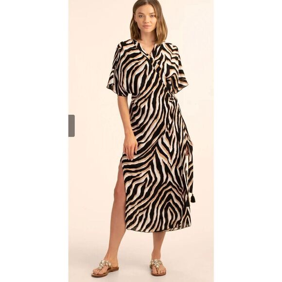 Trina Turk Other - Trina Turk VIVANT MIDI WRAP DRESS Swim Cover Up NWT XS